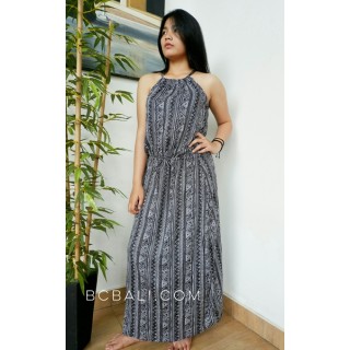 ladies clothing long dress fabric pattern rayon bali fashion design